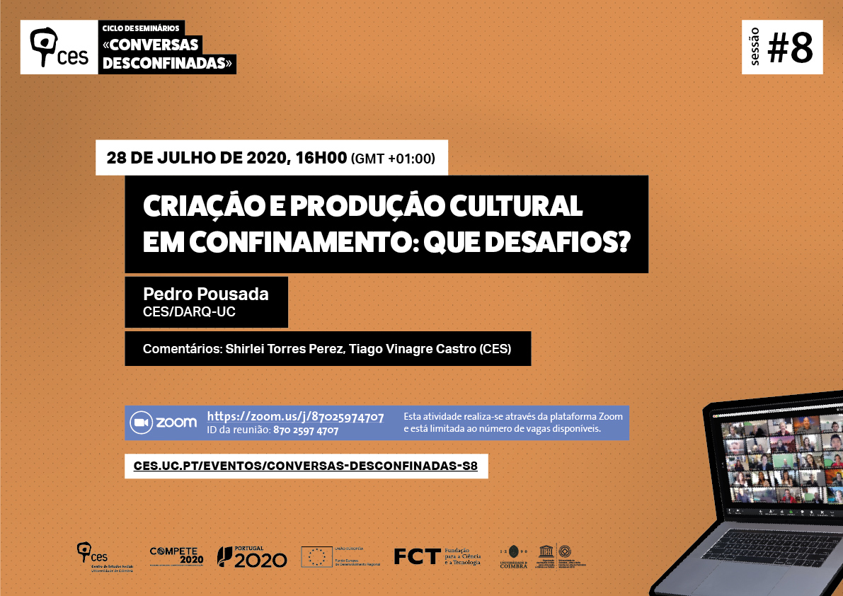 Criação e Produção Cultural em confinamento: Que desafios?<span id="edit_29930"><script>$(function() { $('#edit_29930').load( "/myces/user/editobj.php?tipo=evento&id=29930" ); });</script></span>