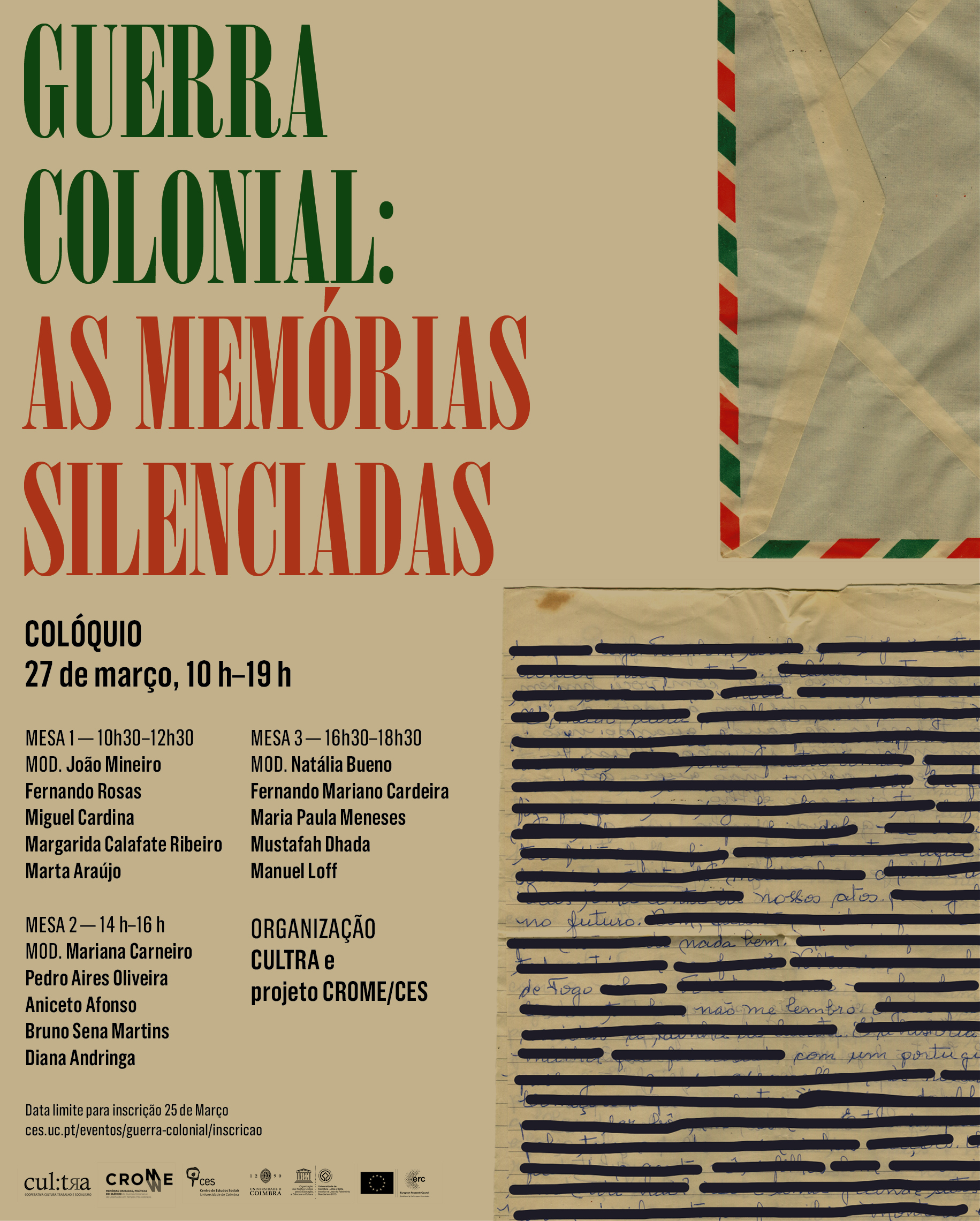 Colonial War: Silenced Memories<span id="edit_33053"><script>$(function() { $('#edit_33053').load( "/myces/user/editobj.php?tipo=evento&id=33053" ); });</script></span>