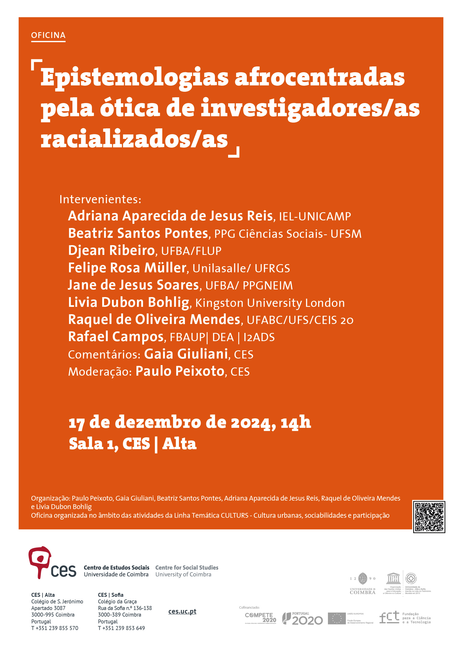 Epistemologias afrocentradas pela ótica de investigadores/as racializados/as<span id="edit_47043"><script>$(function() { $('#edit_47043').load( "/myces/user/editobj.php?tipo=evento&id=47043" ); });</script></span>