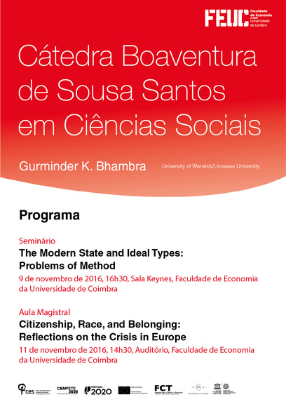 Citizenship, Race, and Belonging: Reflections on the Crisis in Europe<span id="edit_13911"><script>$(function() { $('#edit_13911').load( "/myces/user/editobj.php?tipo=evento&id=13911" ); });</script></span>