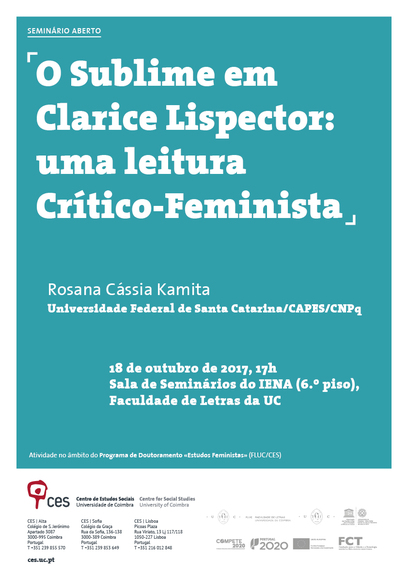 O Sublime em Clarice Lispector: Uma leitura Crítico-Feminista<span id="edit_18242"><script>$(function() { $('#edit_18242').load( "/myces/user/editobj.php?tipo=evento&id=18242" ); });</script></span>