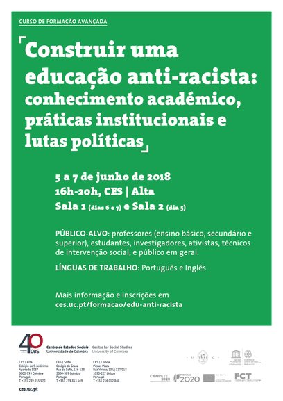 Construir uma educação anti-racista: conhecimento académico, práticas institucionais e lutas políticas<span id="edit_19919"><script>$(function() { $('#edit_19919').load( "/myces/user/editobj.php?tipo=evento&id=19919" ); });</script></span>