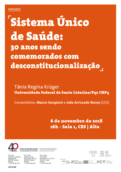 Sistema Único de Saúde: 30 anos sendo comemorados com desconstitucionalização<span id="edit_20690"><script>$(function() { $('#edit_20690').load( "/myces/user/editobj.php?tipo=evento&id=20690" ); });</script></span>