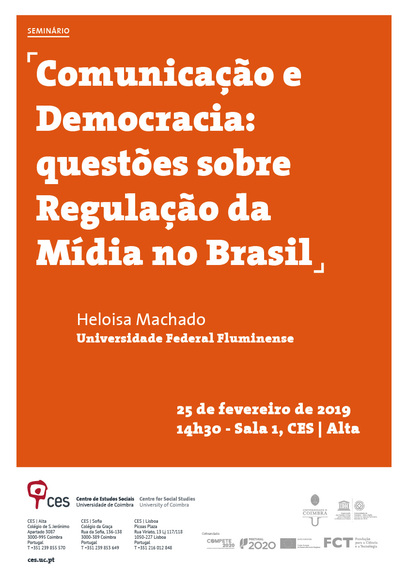 Comunicação e Democracia: questões sobre Regulação da Mídia no Brasil<span id="edit_23621"><script>$(function() { $('#edit_23621').load( "/myces/user/editobj.php?tipo=evento&id=23621" ); });</script></span>