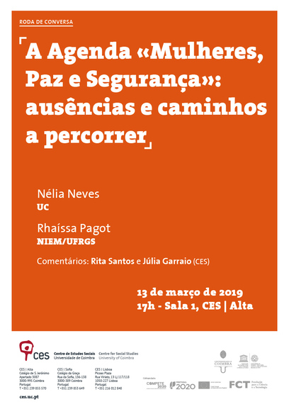 The Women, Peace and Security Agenda: absences and paths <span id="edit_24081"><script>$(function() { $('#edit_24081').load( "/myces/user/editobj.php?tipo=evento&id=24081" ); });</script></span>