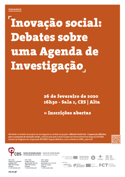 Inovação social: Debates sobre uma Agenda de Investigação<span id="edit_27500"><script>$(function() { $('#edit_27500').load( "/myces/user/editobj.php?tipo=evento&id=27500" ); });</script></span>